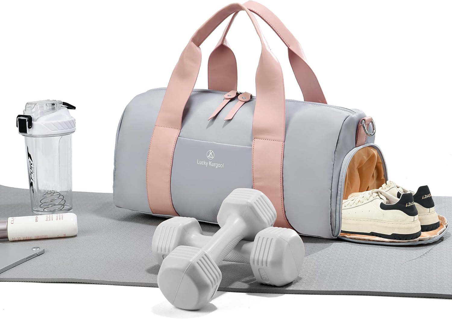 Small Gym Bag for Women with Wet Pocket & Shoes Compartment, Cute Mini Sport Duffel Gym Tote Bags for Yoga, Workout, Dance, Swim - Image 2