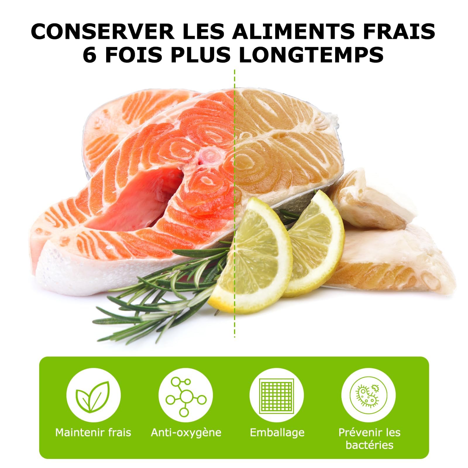 Bonsenkitchen Sacs Sous Vide Alimentaire 100 Sachets 20 x 30 cm pour Machine Sous Vide - Sacs à Faire le Vide d'air Gaufrés pour la Conservation des Aliments et la Cuisson, VB3205