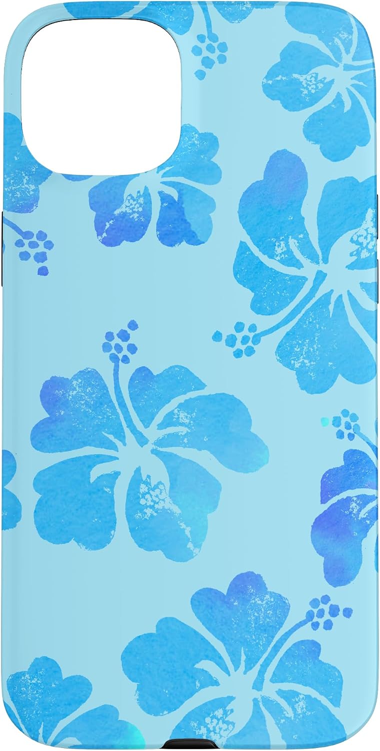 Coconut Girl Tie Dye Hibiscus Preppy Hawaiian Y2K Blue Aqua Case for iPhone X/XS