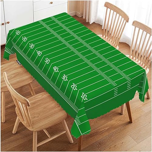 Swono Mantel rectangular de campo de fútbol americano, para cocina, cena de vacaciones, 52 x 70 pulgadas