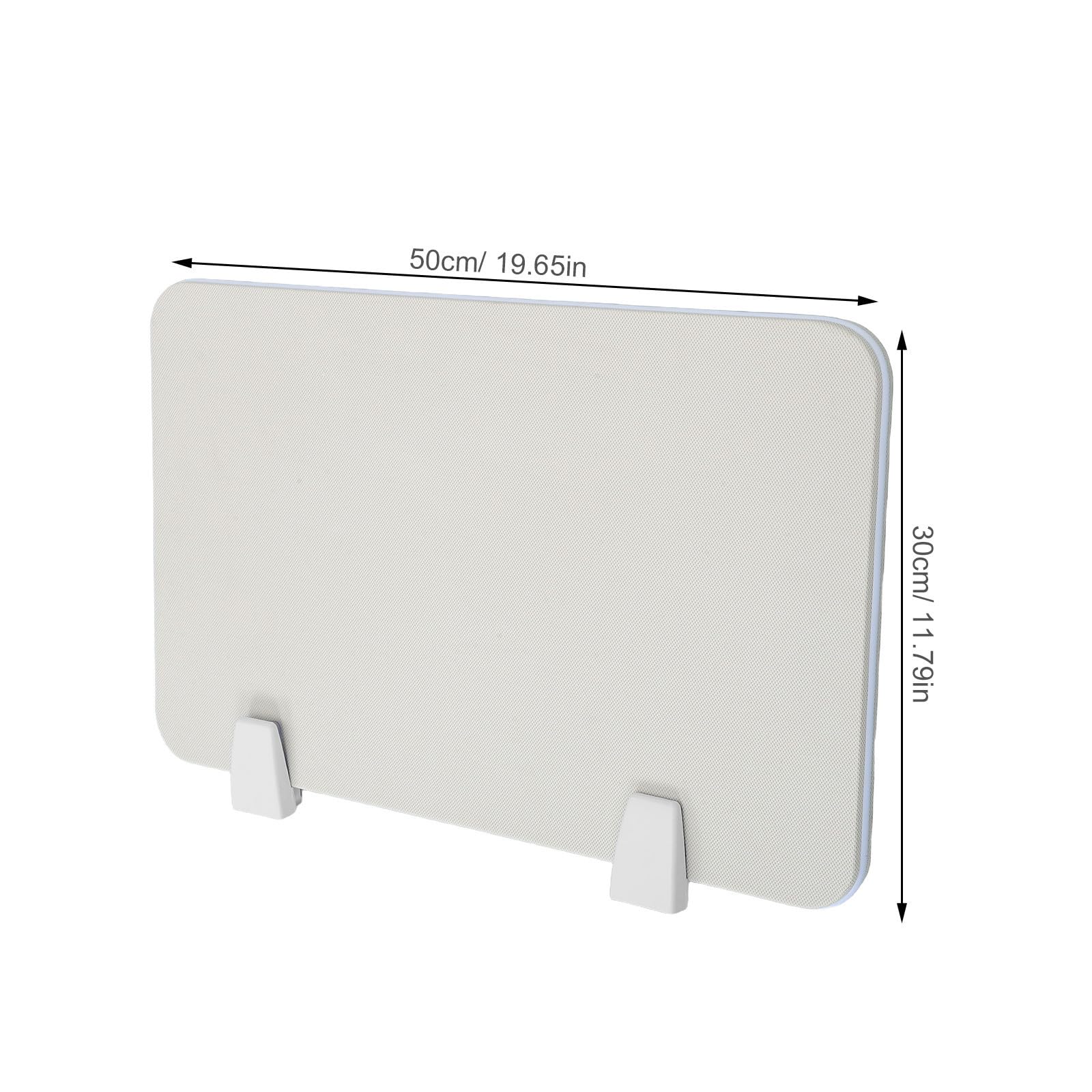 Abaodam Schreibtischabtrennung fürs Büro 50x30cm Freistehend Beige
