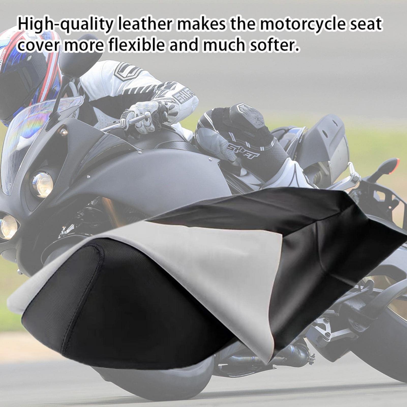 Housse De Selle Moto Universelle En Cuir - 100x70 Cm | Noir, Imperméable Et Anti-usure
