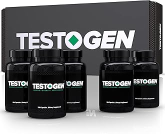 TestoGen Booster for Men - Natural Male Supplement to Combat Low Energy, Fight Fatigue, Support Weight Control & Boost Muscle Growth - 5-Month Supply