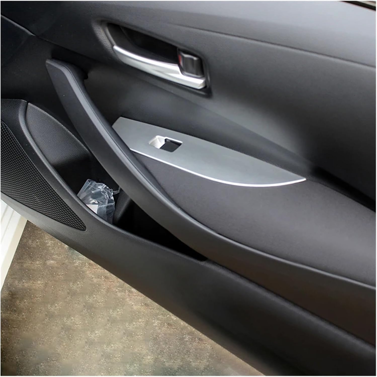 ABS Car Window Glass Lift Switch Button Panel Trim Cover Sticker Fit for Toyota Fit for Corolla E210 2019-2024 Hybrid Window Lift Switch Cover(Carbon Fiber)