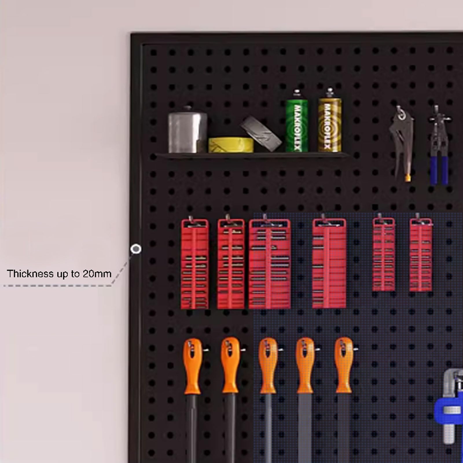 PANNEAU PERFORÉ SYSTÈME De Rangement Outils Rangement Outillage Mural