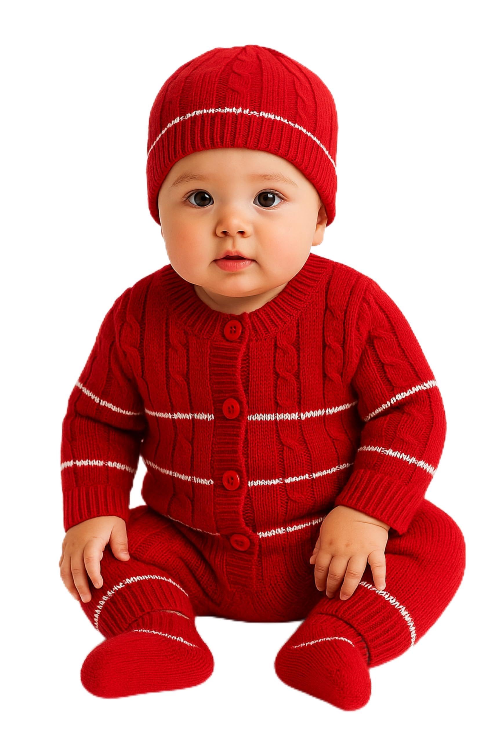 Baby Sweater with Pyjama, Cap & Socks Set for Born Baby-picture-13