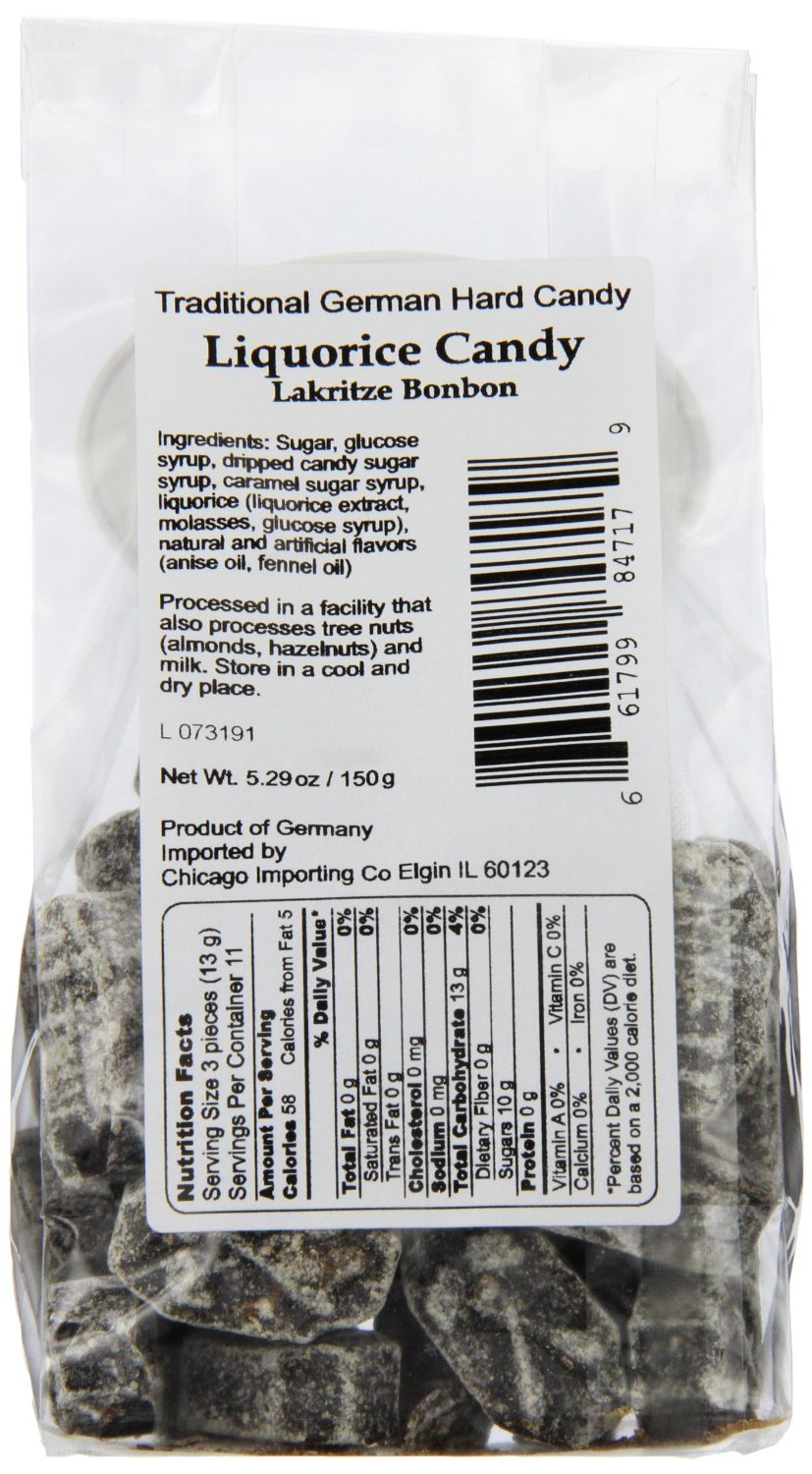 Liquorice Bavarian Hard Candy From Germany 5.29 Ounce -Licorice (Pack of 3)