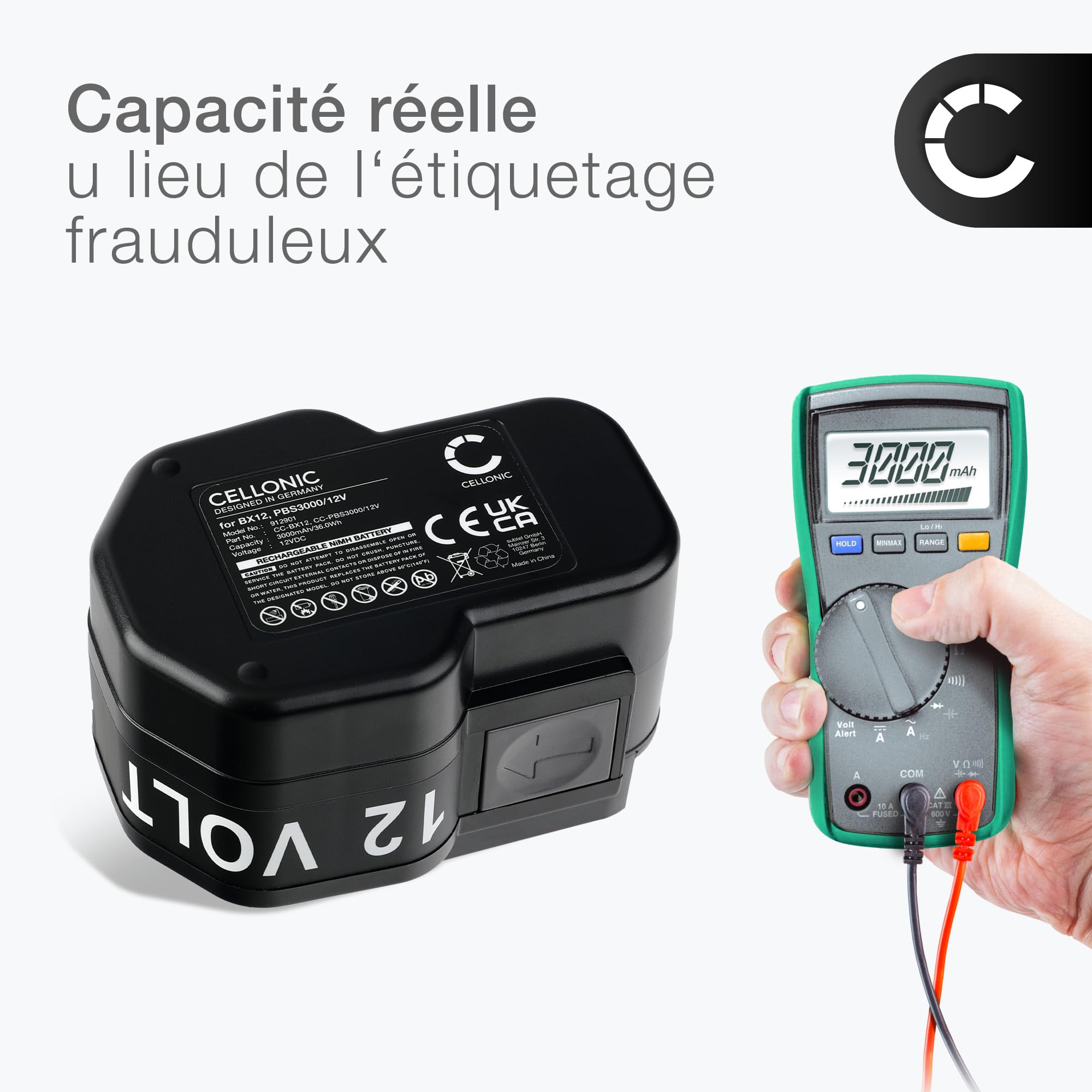 CELLONIC Batterie Compatible avec AEG BBM 12 STX, BBS KX Raptor, X, B 12