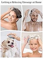 Vista 7 de HEETA Masajeador de cuero cabelludo para el crecimiento del cabello, cepillo exfoliante de champú de silicona suave para exfoliación, eliminación