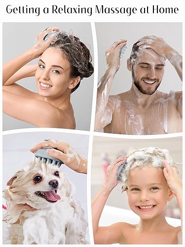 Vista 147 de Cepillo de masaje para cuero cabelludo Heeta, cepillo de silicona para aplicar champú, negro, Negro