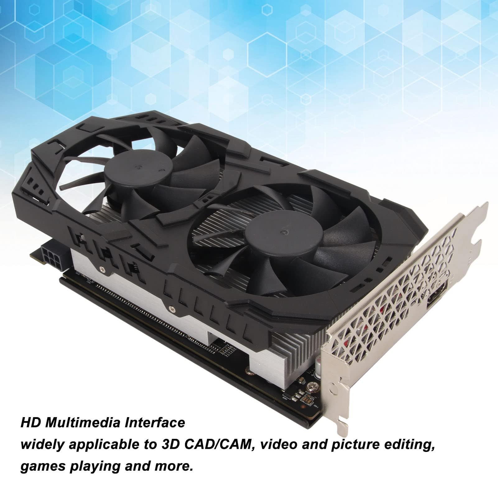 Dpofirs Tarjeta Gráfica RX 580, 2048SP, 8 GB Reales, GDDR5, 256 bits, Tarjeta de Video para Juegos de PC para , HDMI, PCI E 3.0 X16, Ventilador Doble, Pantalla 4K, Tarjeta Gráfica