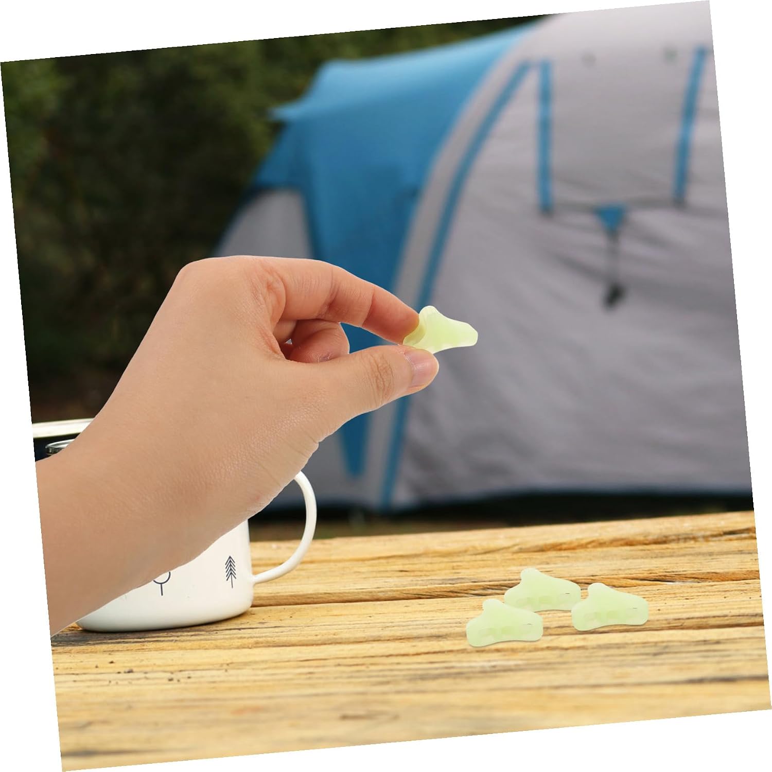 POPETPOP 30pcs Tent Rope Fasteners Reusable Tent Cord Buckles Wind Rope Tensioner for Camping for Tarp
