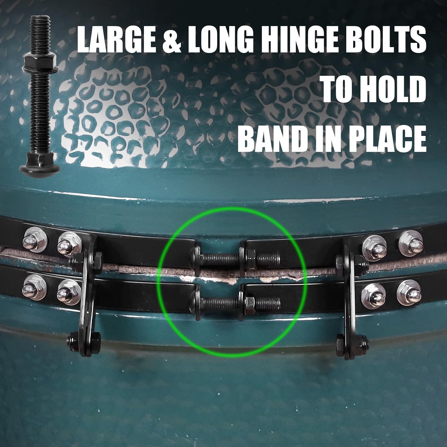 Hardware Pack for Large/XLarge Green Egg Band & Hinge Assembly Kit - Replacement Hinge Bolts,Full Metal Assembly Parts (L/XL Size) image 4