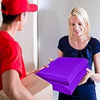 Vista 5 de Sobres de polietileno de 6 x 9 pulgadas, 100 piezas, sobres de correo de plástico morado con grosor de 2.4mil, bolsas de envío impermeables