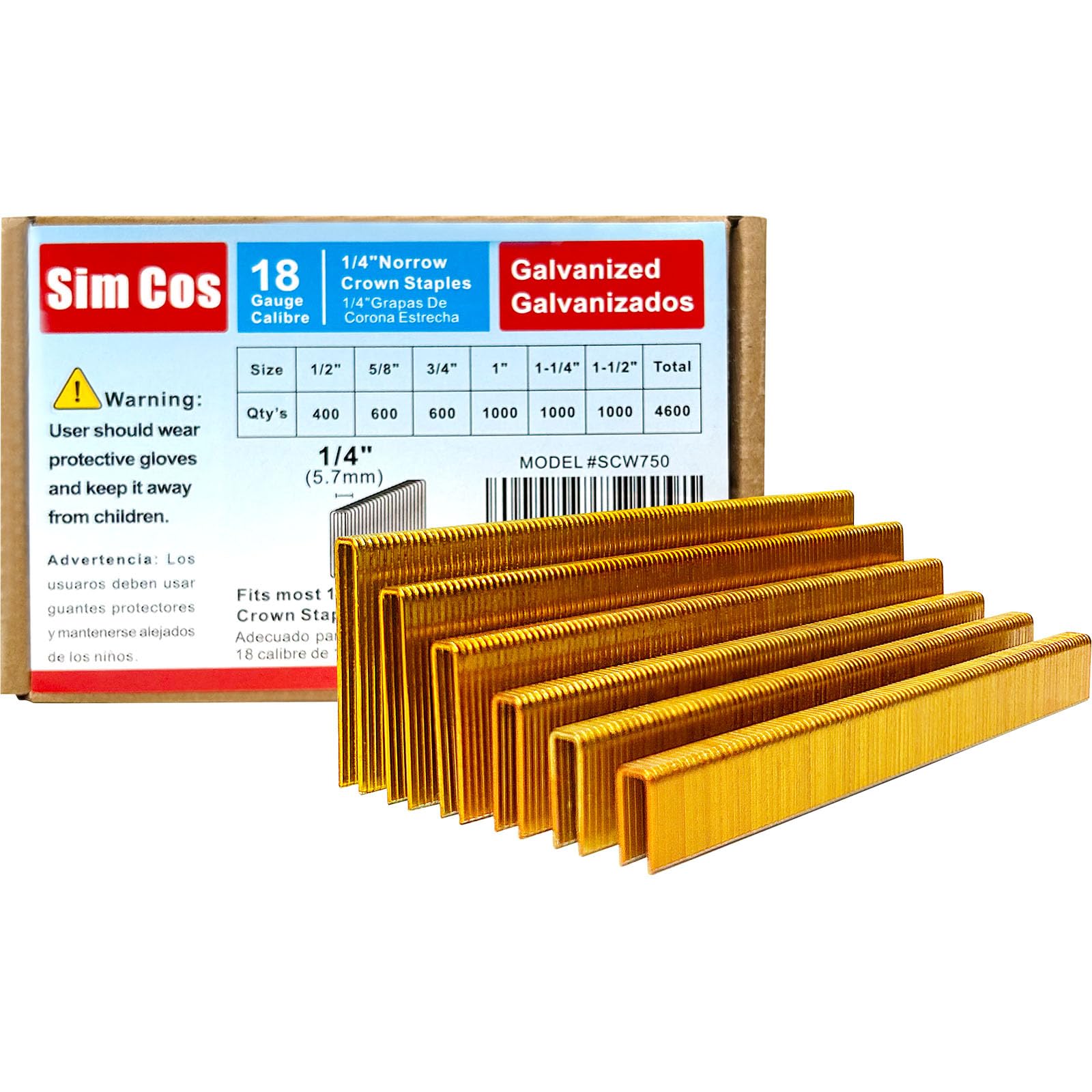 18 Gauge Staples - 1200 Pack, Assorted Sizes -13 18 Gauge Staples - 1200 Pack, Assorted Sizes -13