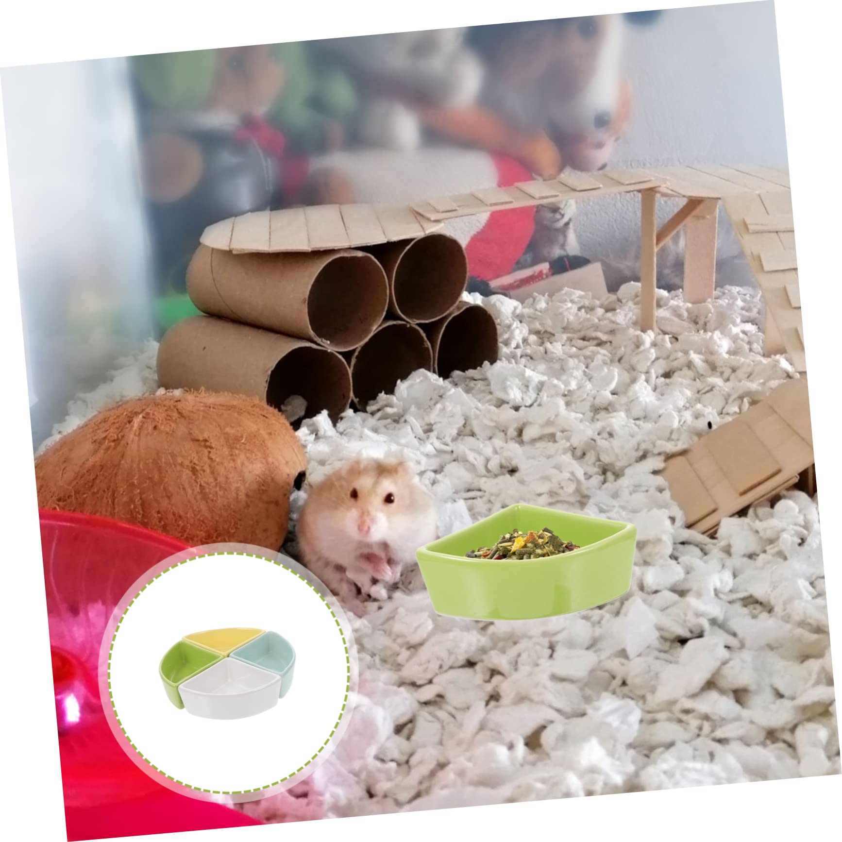 Keramik Hamster Futternapf 4 Stück, Glatte Oberfläche