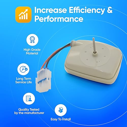Miniatura 6 de WR60X10141 Pieza de repuesto del motor del ventilador del evaporador del refrigerador, ajuste exacto para refrigeradores General Electric y