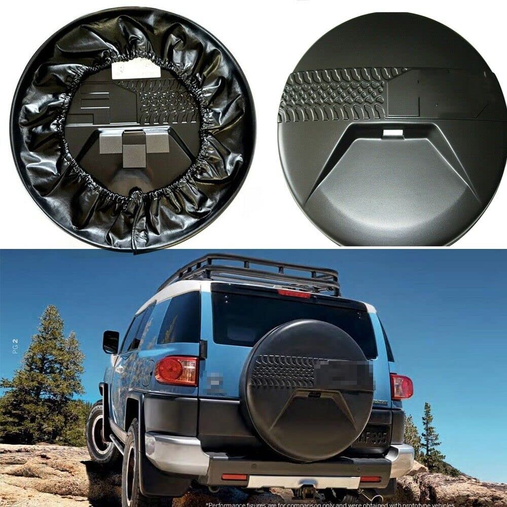 Czarny pokrowiec na oponę zapasową pasuje do 2007-2022 Toyota FJ Cruiser pokrowiec na oponę zapasową zestaw naprawczy