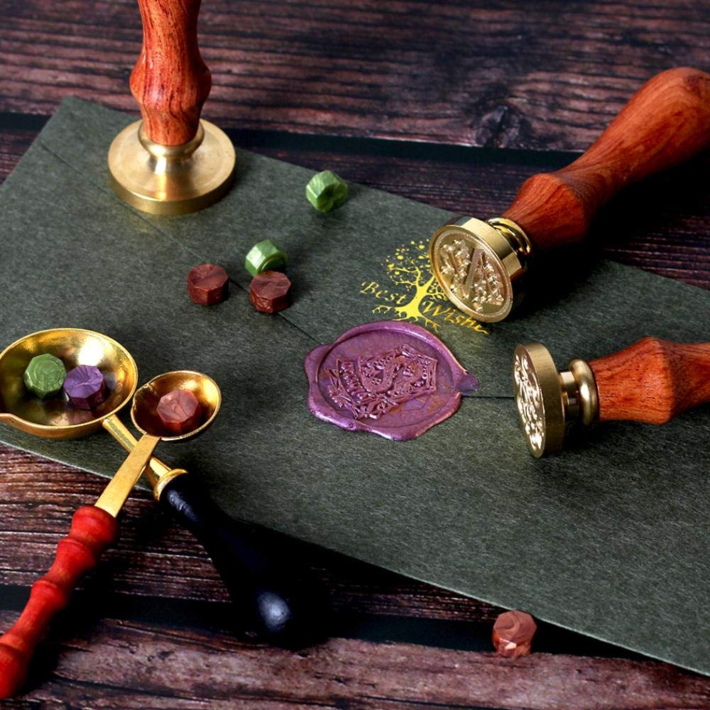 Sello De Cera Con Cabeza De Cobre Y Mango De Madera, 26 Letras