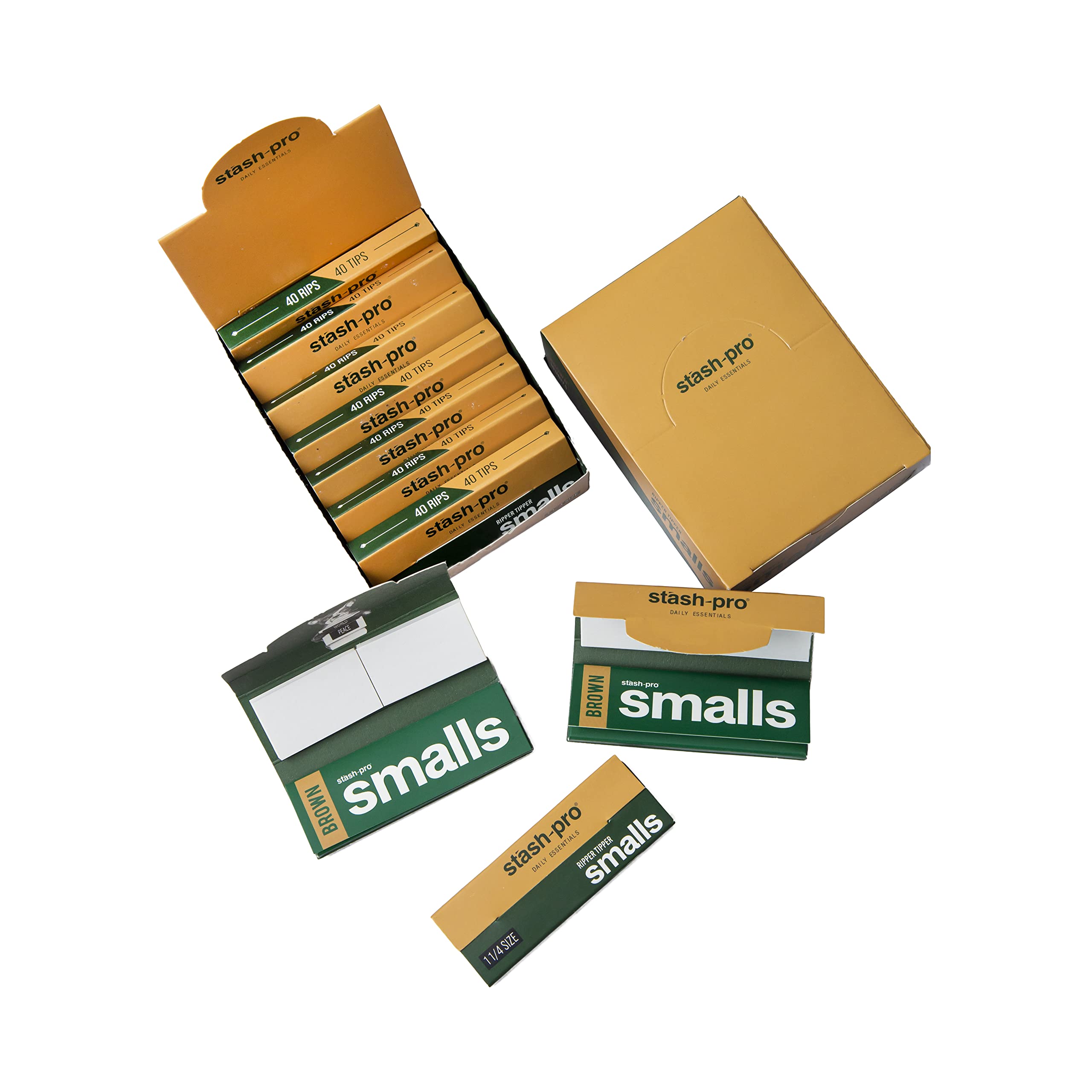 Small Ripper Tipper Brown Rolling Paper With Roach Paper Length 84 Mm and Tipper Length 23 Mm (Brown, Pack of 5)