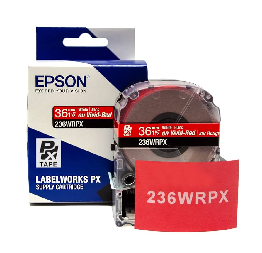 EPSON LPC3T31 33 12本 Amazon.com: Epson LABELWORKS 236WRPX Genuine PET (Polyester
