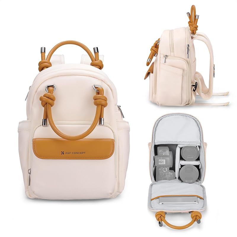 Mochila para cámara, DSLR/SLR Bolsa pequeña para cámara | Mochila fotográfica 2 en 1,resistente al agua, bonita, para mujer, compatible con Canon/Sony/DJI/Xtra Muse/Polaroid/Instax