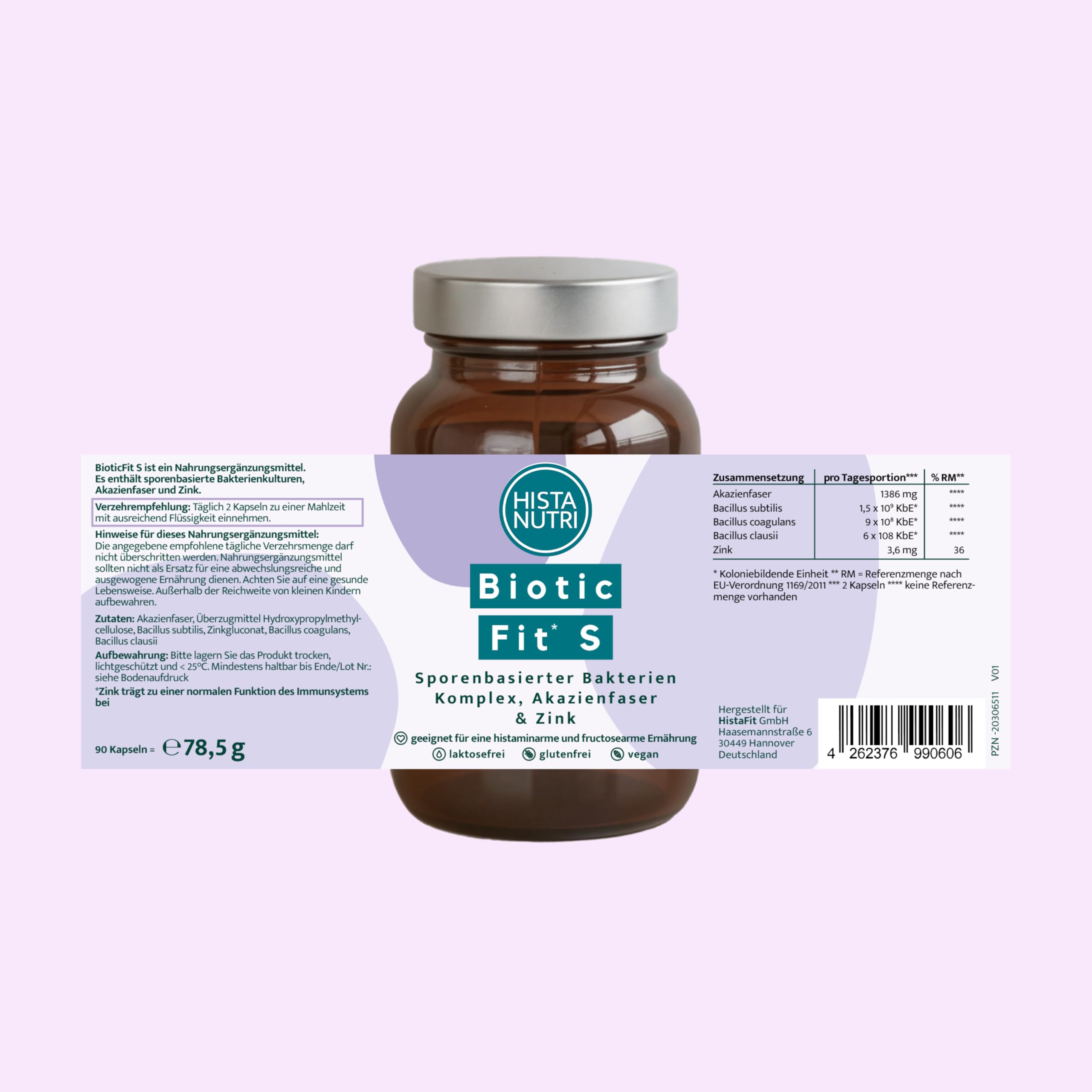 HistaNutri Biotic-Duo - Bio BioticFit & BioticFit S - glutenfrei, laktosefrei, histaminarm & vegan - HistaFood