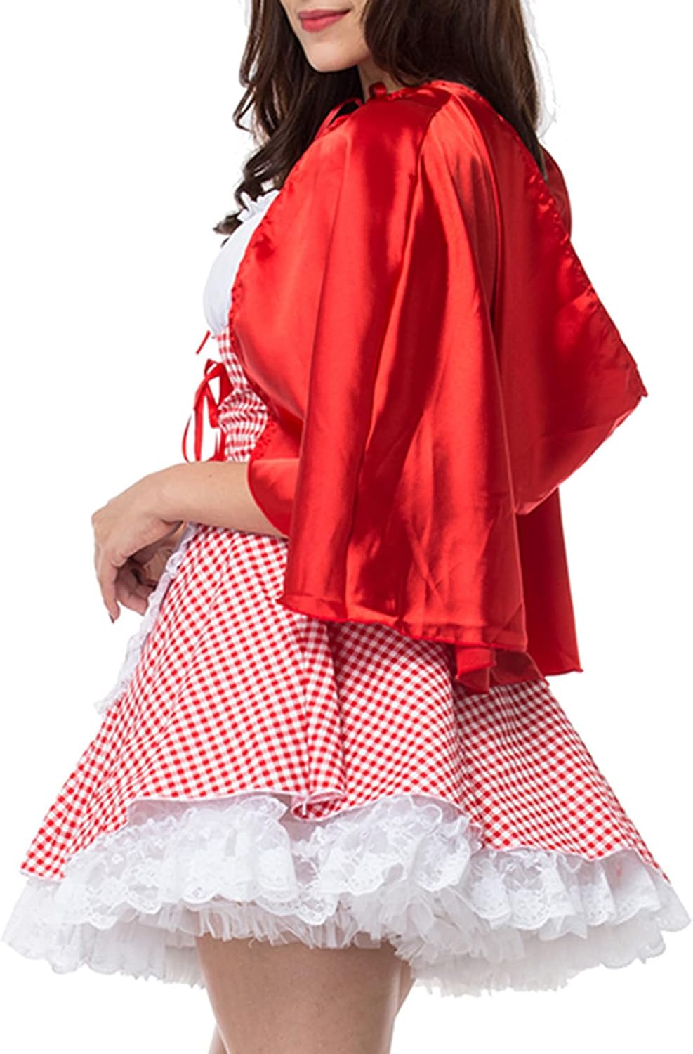 Lu's Chic Women's Little Red Riding Hood Costume Dresses Halloween Dress Christmas with Capes