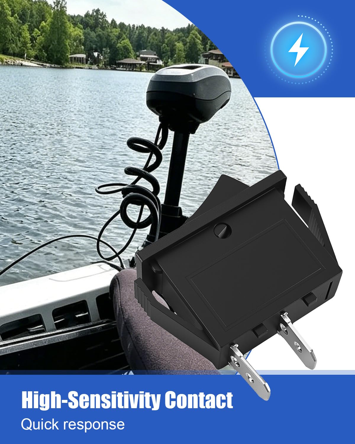 Electric Outboard Motor Switch Fit for Minn Kota Ultrex Trolling Motors | 2PCS , ON/OFF