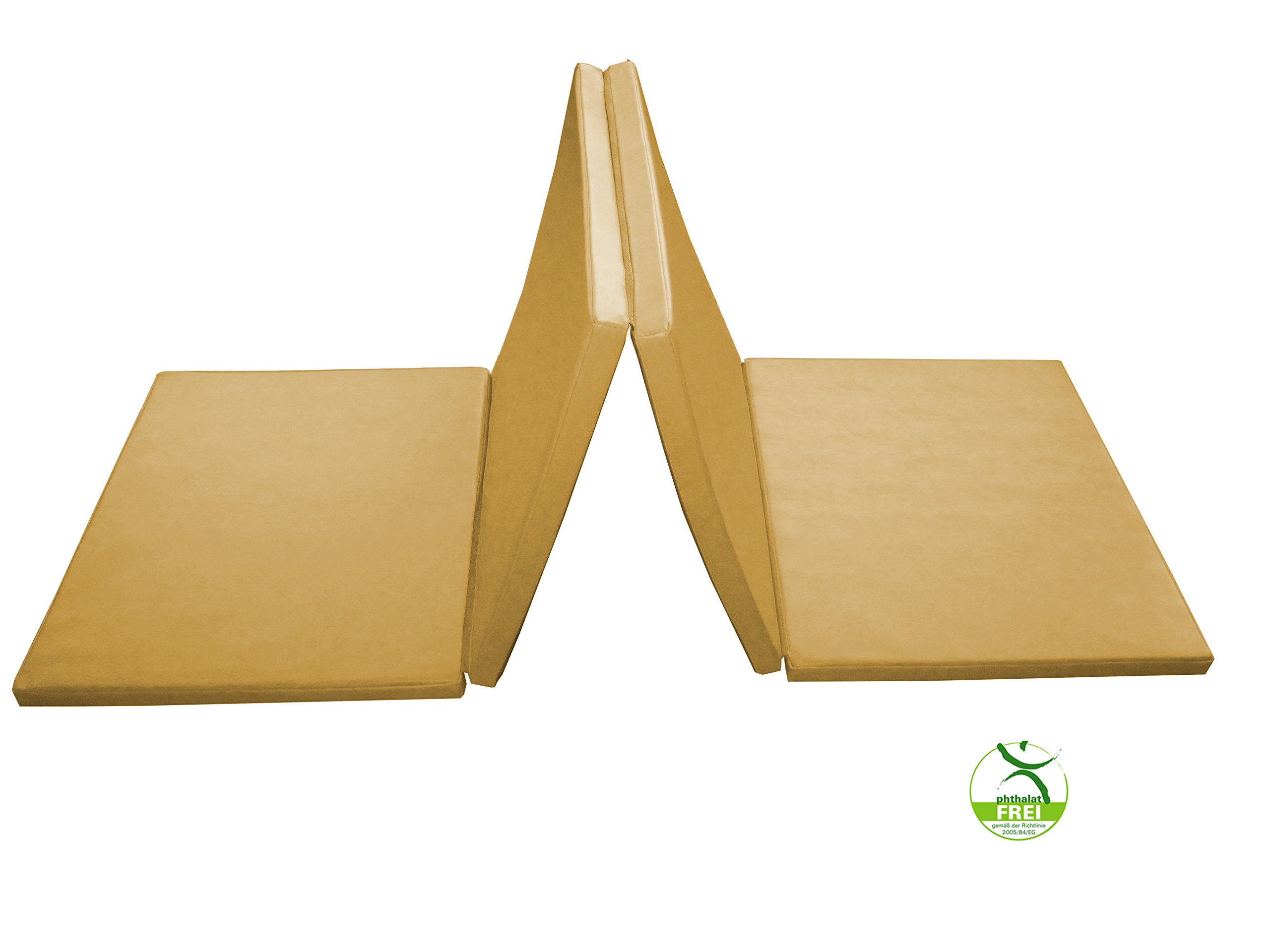 Tappeto da ginnastica pieghevole Klipp Klapp (RG 35, morbido), Gelb, 200 x 100 x 10 cm