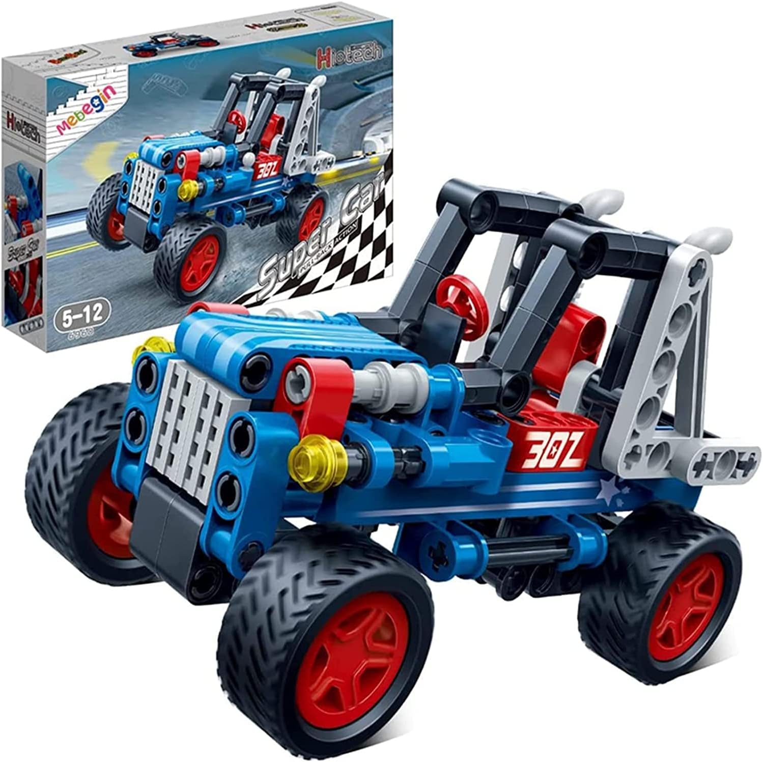 MEBEGIN 138 PCS Construction Racing Toy Car, Pull Back Toys Cars ...