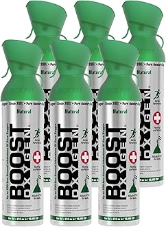 - Boost Oxygen Large Natural 10L Canister | Respiratory Support for Aerobic Recovery, Altitude, Performance & Health (6 Pack)