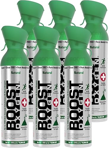 Boost Oxygen - Natural, 22 floz Tamaño grande, paquete de 6, verde, grande