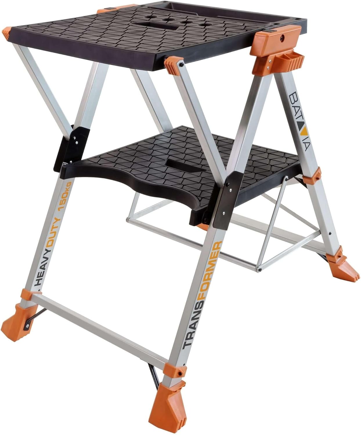 Batavia 7062245 Transformer Multifunctional Workbench and Stepladder, Grey/Black