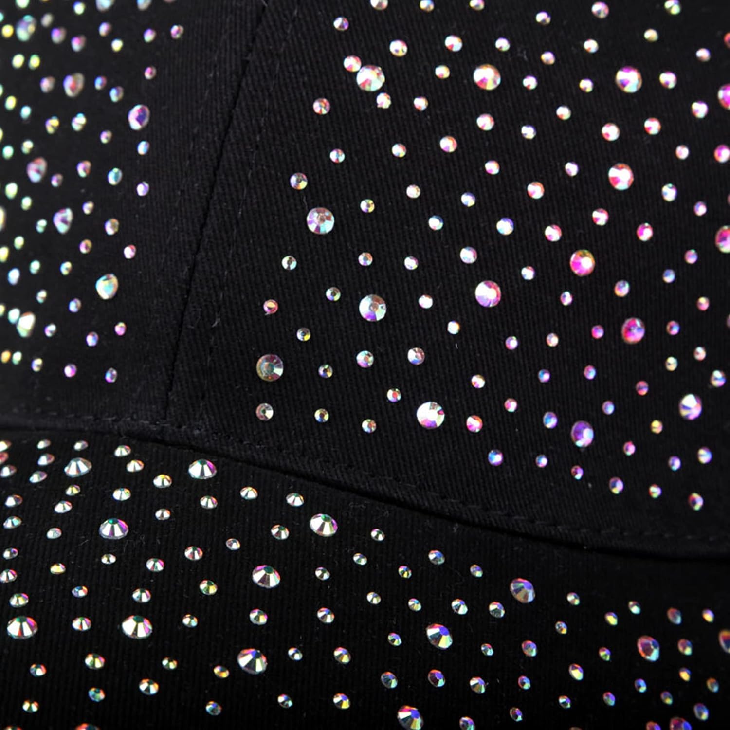 Shiny Rhinestone Baseball Cap for Women Girls Sparkle Crystal Velcro Ponycap Adjustable Mesh Trucker Hat Outdoors Sun Cap - Image 6