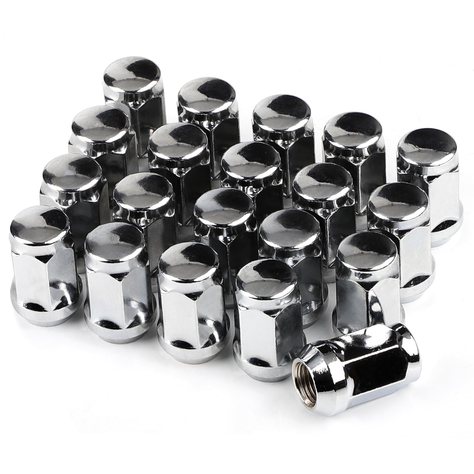 GAsupply Lot de 20 écrous hexagonaux de roue en alliage M14 x 1,5, 21 mm, compatibles avec Chrysler 300C, Ford S Max, Galaxy et plus encore