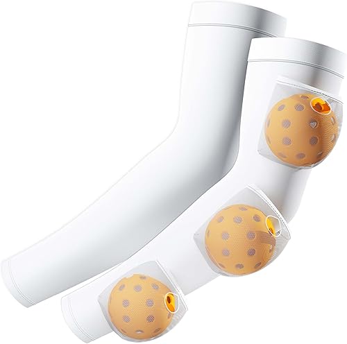 EICEM Pickleball Arm Sleeves, Pickle Ball Holder Pocket on Arm Sleeves, Cooling Breathable Pickleball Training Accessories