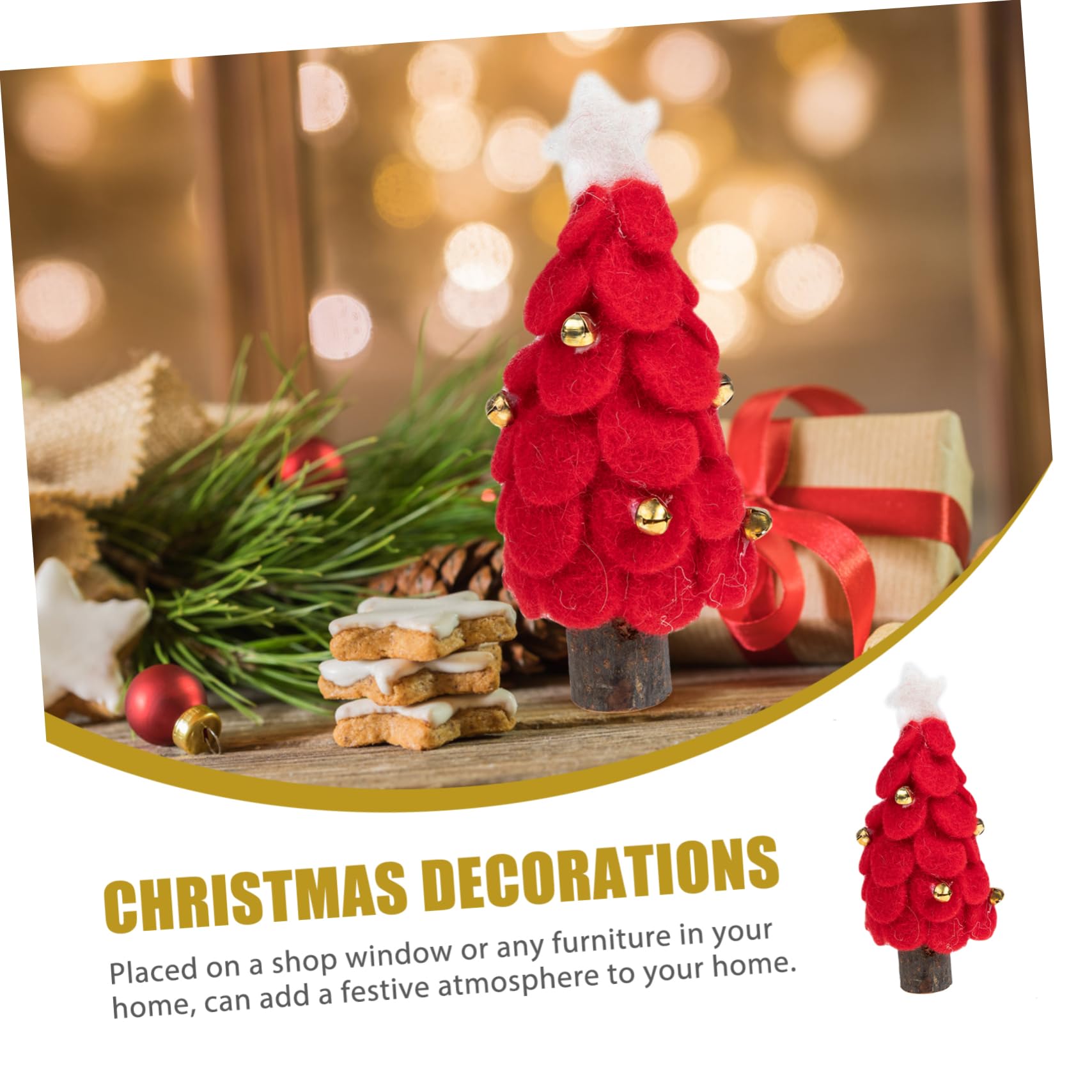 TOPBATHY 4 Pezzi Di Decorazioni Natalizie in Miniatura in Feltro Per Lalbero Di Natale Per Decorazioni Da Festa