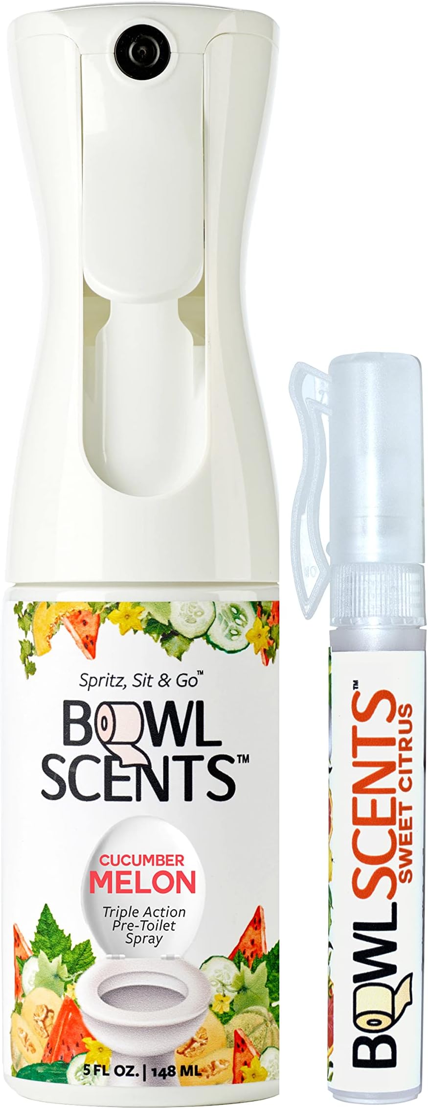 Toilet Spray | 5 oz Home or Office | Prevents Stinky Poop Smell | Refillable + Travel Unit Included