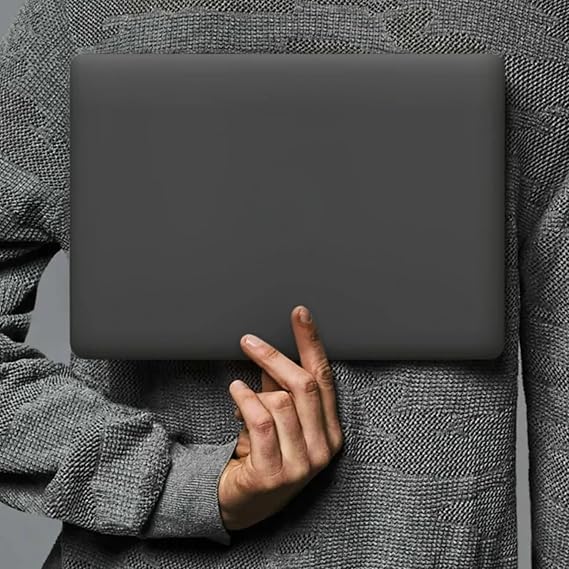 McStorey MacBook Air 13.6 İnç Kılıf A2681 A3113 A3240 A3449 M2 M3 M4 M5 Uyumlu Mat Buzlu Şeffaf Sert Kapak İnce Hard Case Siyah
