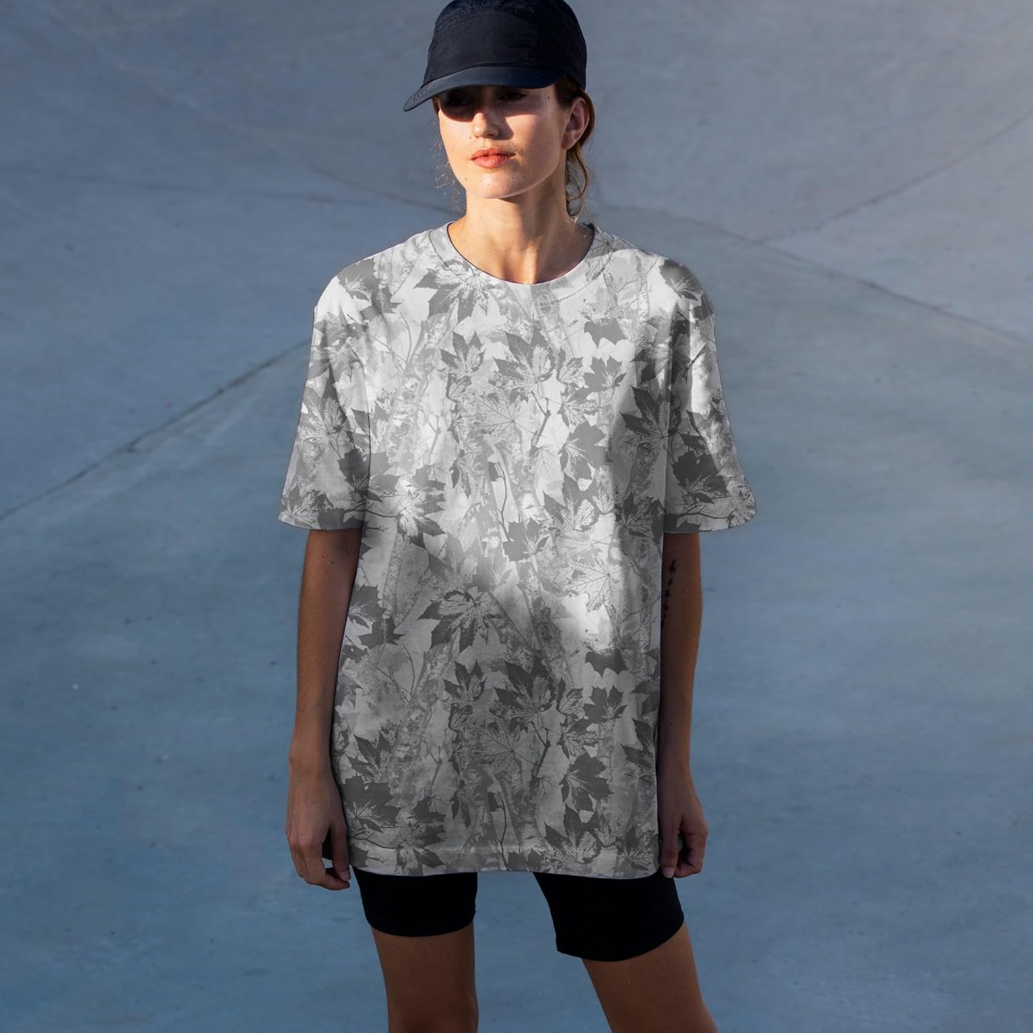 Camo Shirt for Women Men Oversized Camouflage Maple Leaf Print Camo T Shirt Short Sleeve Summer Camo Top - Image 5