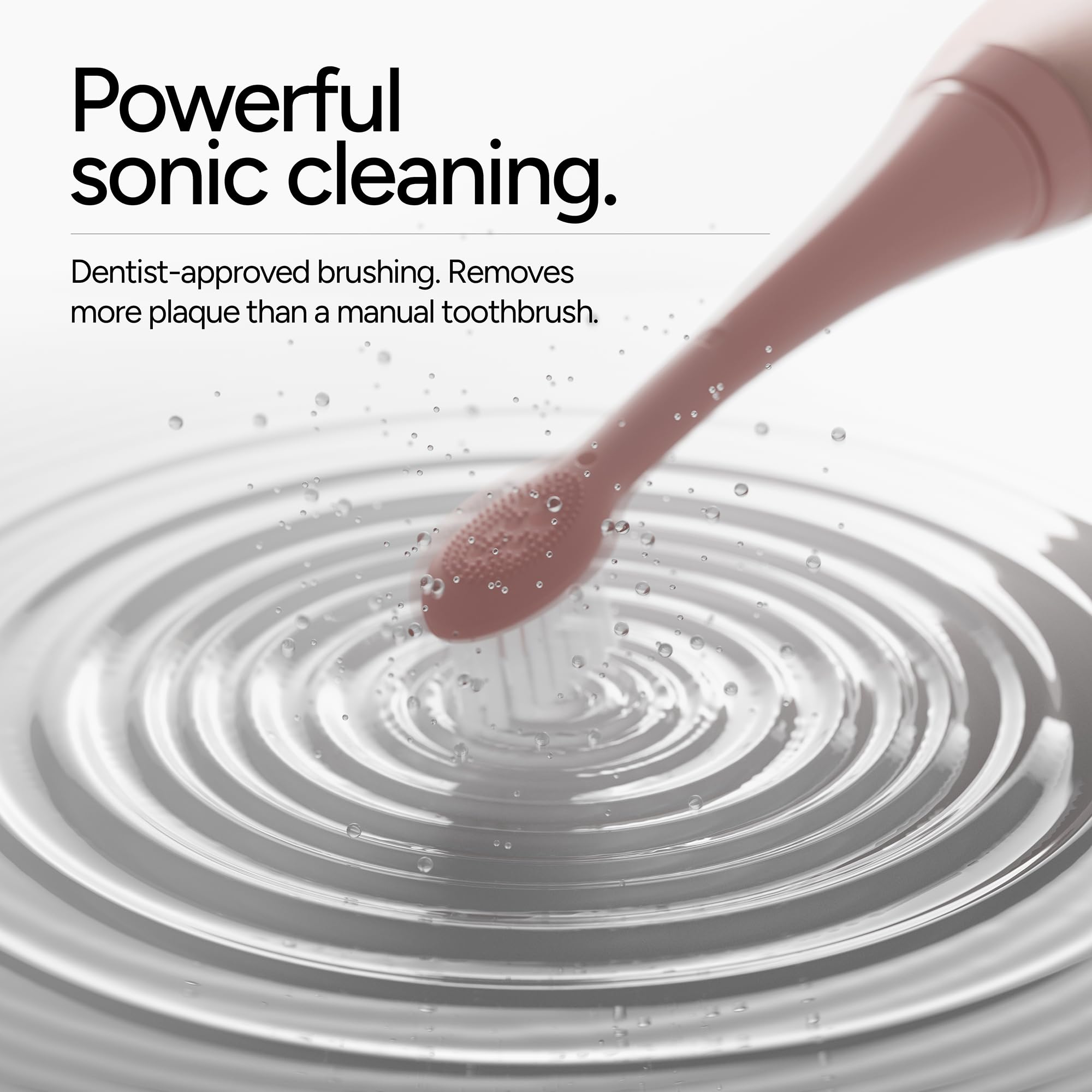 ORDO Sonic+ Spazzolino Elettrico per Adulti, 4 Modalità, Oro Rosa | Spazzolino elettrico sonico ricaricabile, 4+ settimane di autonomia, caricatore USB, sbiancamento denti, rimozione placca