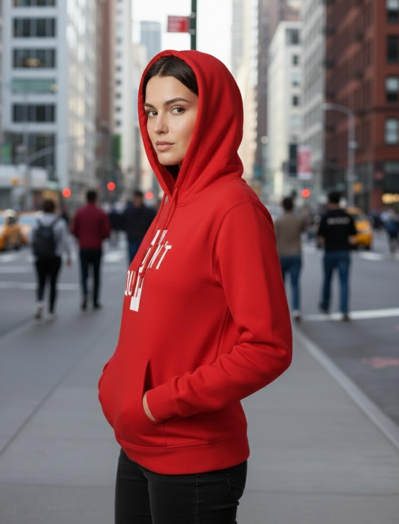 More & More Regular Unisex-Adult Fleece Neck Hooded Sweatshirt (Dont Quit Hoodie_Red - Regular) 4