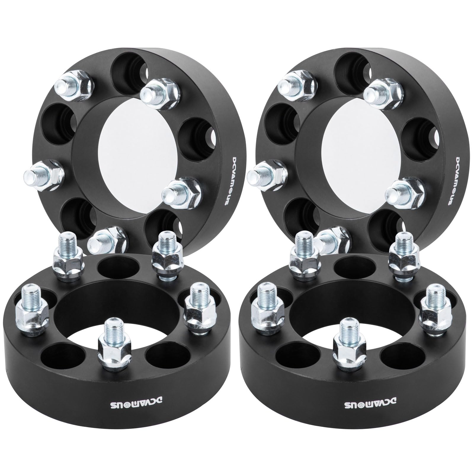 DCVAMOUS 4PC 5x5.5 to 5x5 Wheel Adapters 1.5 Inch with 14x1.5 Studs Compatible with Ram 1500 5 Lug 5x139.7 to 5x127 Rims for 2014-2018 R-A-M 1500