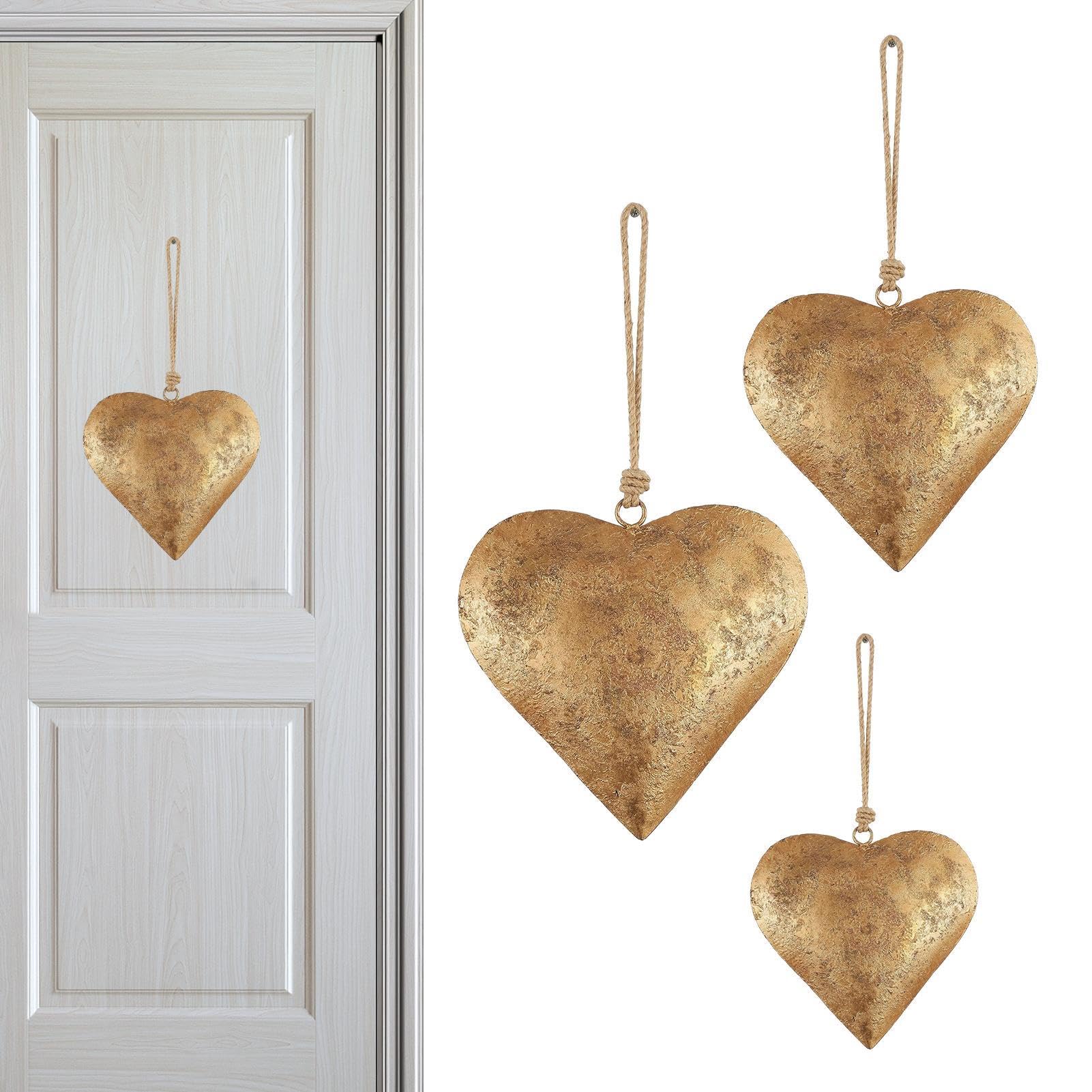 Metal Heart Bell, Metal Heart Wall Decor, 3D Sign