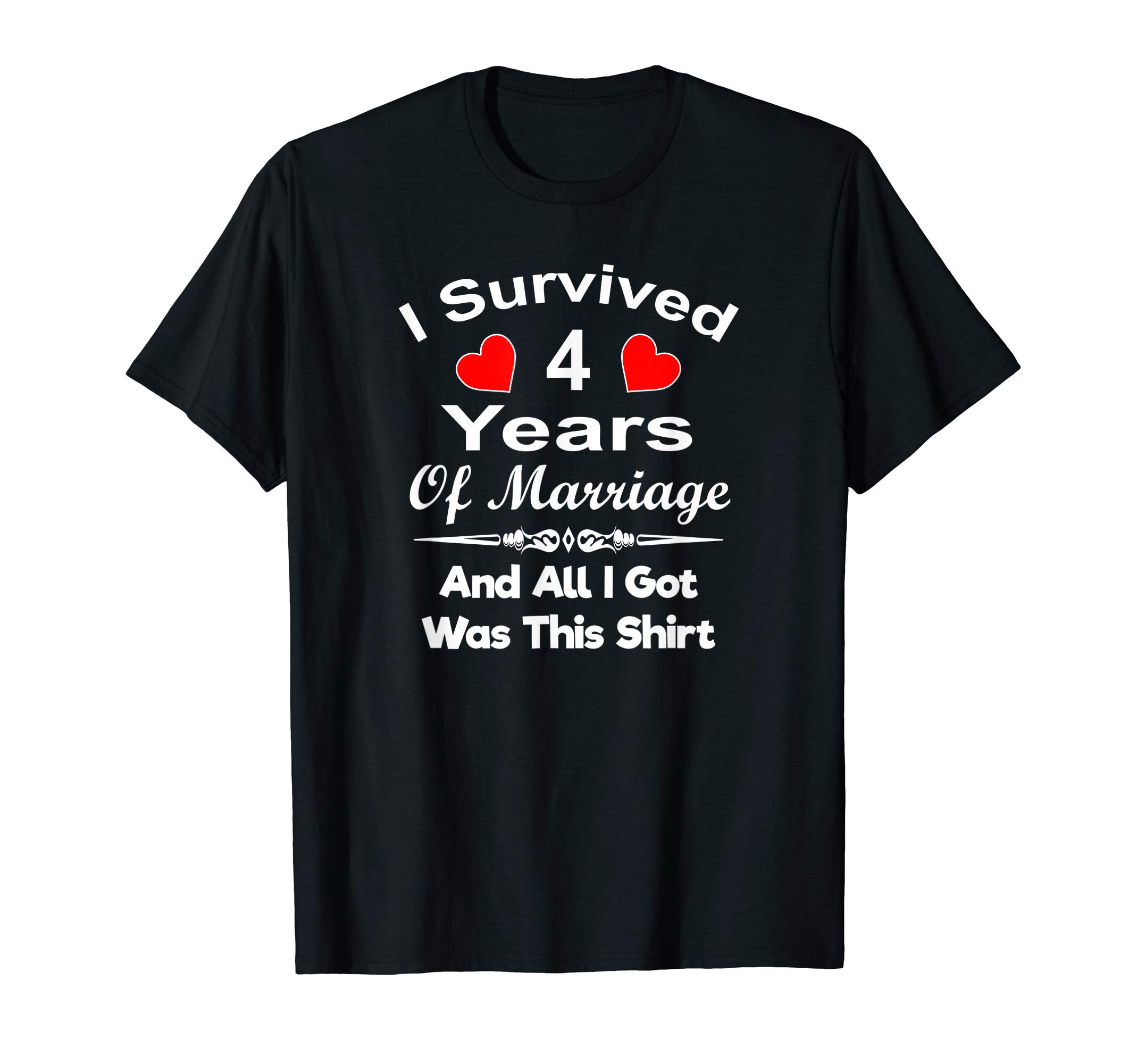 Funny Anniversary Apparel by KD4th Wedding Anniversary Marriage Husband Wife Men Women T-Shirt