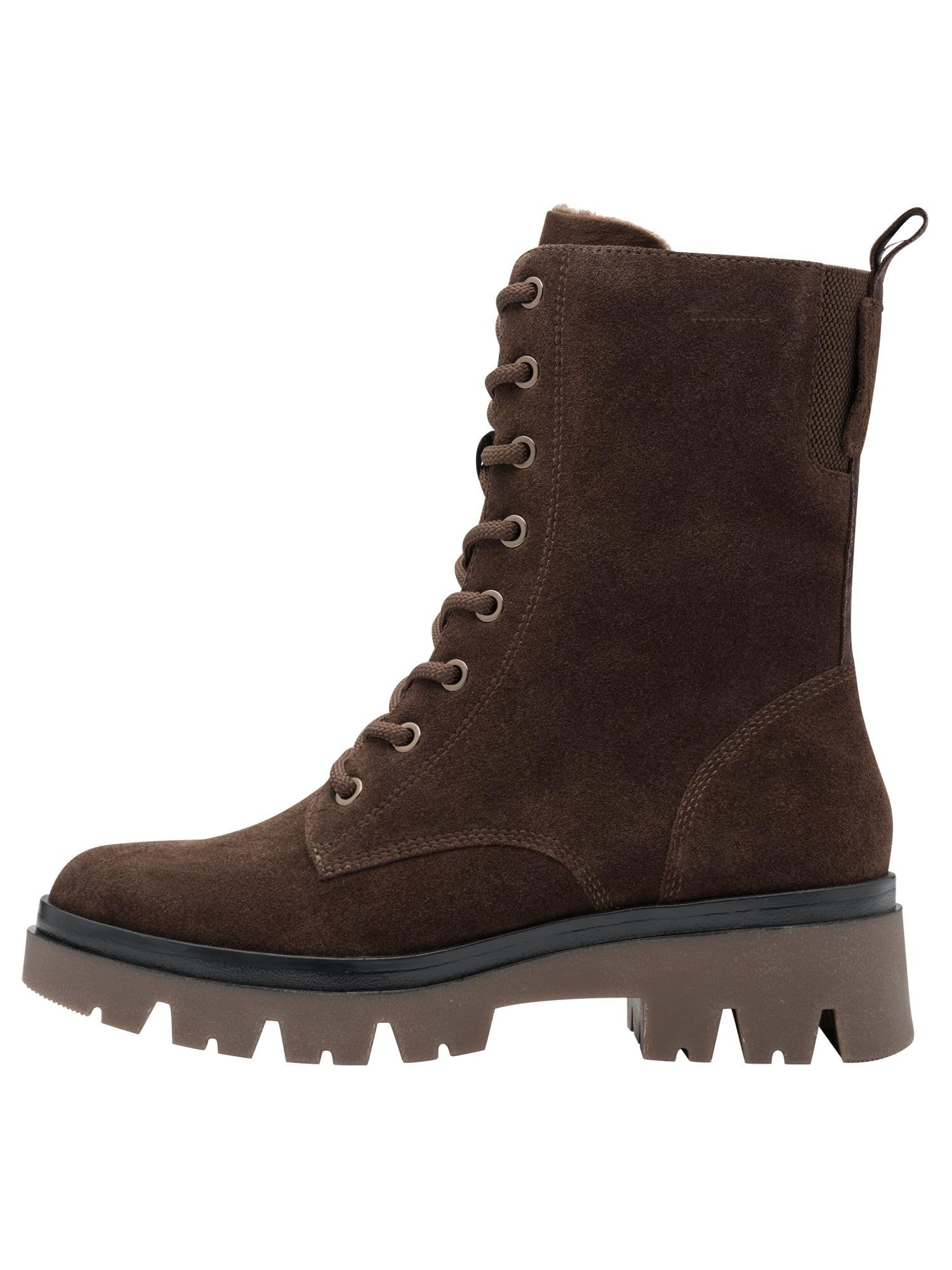Tamaris Kobiety Tamaris Comfort Lace Boot FlatBut do środka łydki