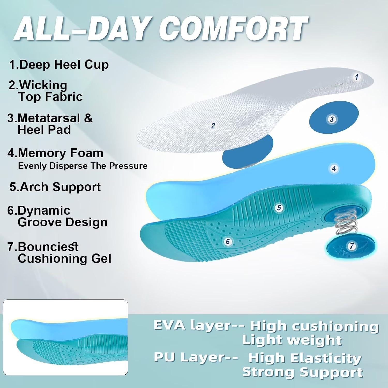 Women's Orthopedic Road Running Shoes: Comfortable Arch Support Plantar Fasciitis Orthotic Sports Exercise Fashion Sneakers, Casual Flat Feet Tennis Work Walking Shoes for Foot and Heel Pain - Image 3