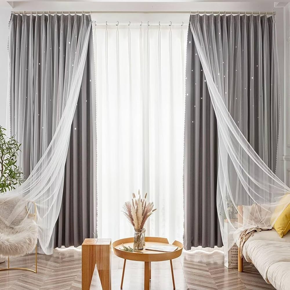 ４枚入り 一体型カーテン レース カーテン オーダー サイズ グラデーション 幅 4枚入り 一体型カーテン レース カーテン オーダー サイズ