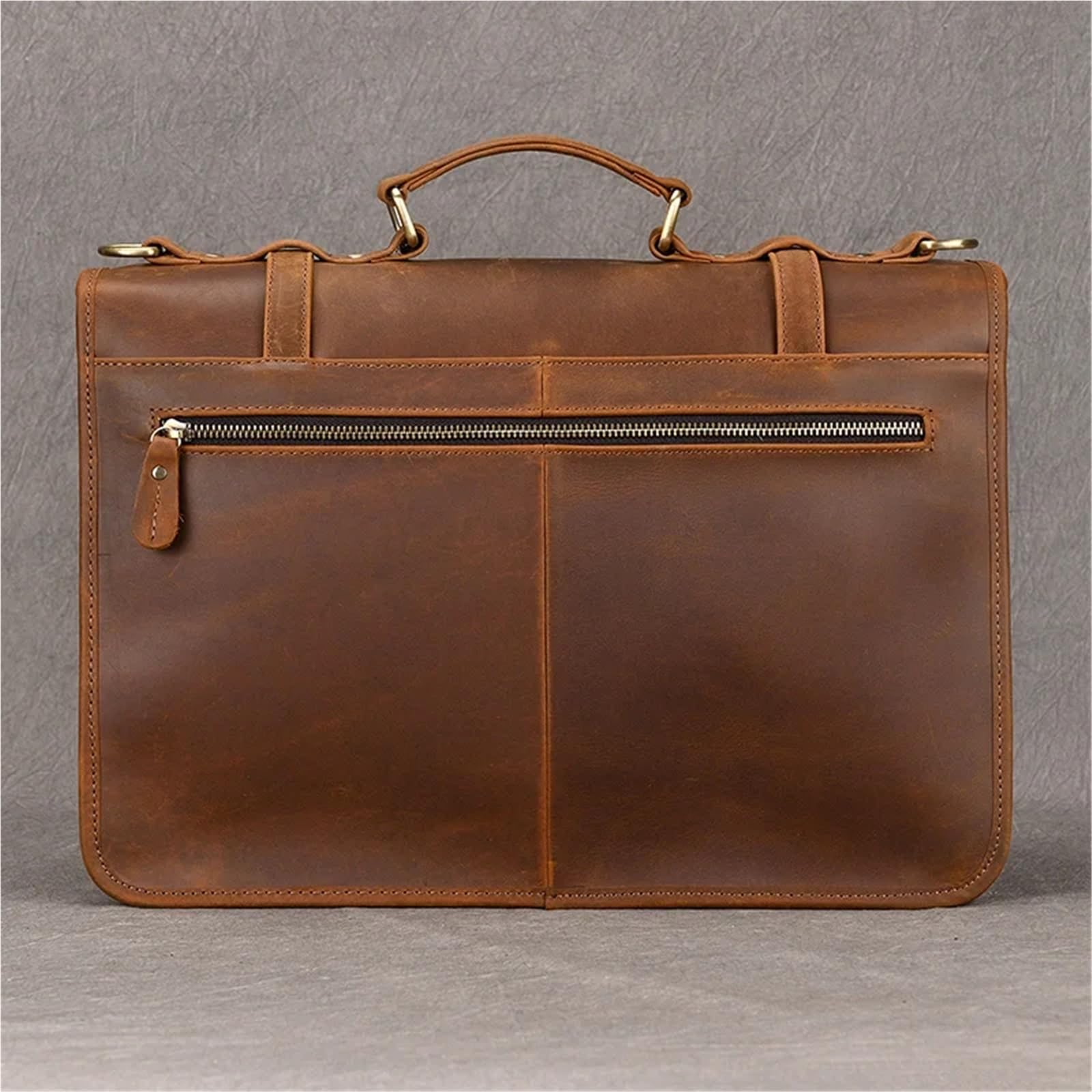 Maletin Cuero Maletín de cuero for hombre, bolso de negocios de cuero genuino, bolso de cuero marrón for portátil.
